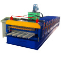 double layer trapezoidal roof tile roll forming making machine